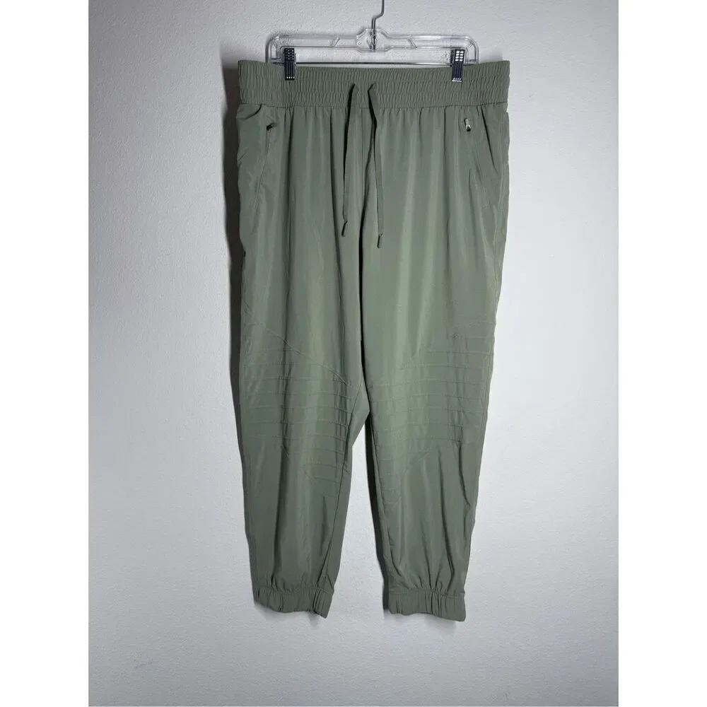 All in Motion Women's Athletic Joggers Pants Size XL OLIVE GREEN Drawstring